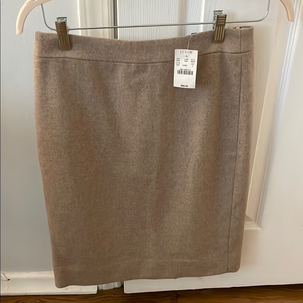 J. Crew Tan Pencil Skirt Knee-Length Work